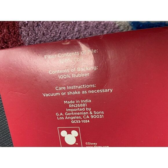 Disney Stitch Hearts Love Valentines Doormat Mat Coir Outdoor 18" x 30" NEW - Picture 10 of 10